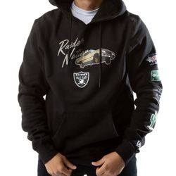 New Era NFL Las Vegas Raiders Nation Low Rider Men's Small Black Pullover Hoodie