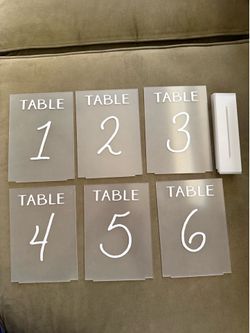 10 piece Wedding Table Numbers