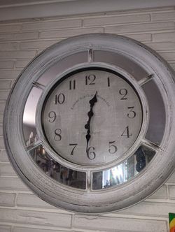 Large Mirrored Wall Clock