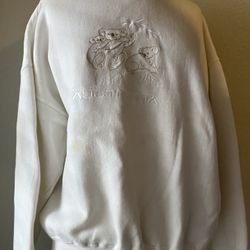 Vintage Koala Bear Sweatshirt Unisex Small White Crew Neck Retro Casual