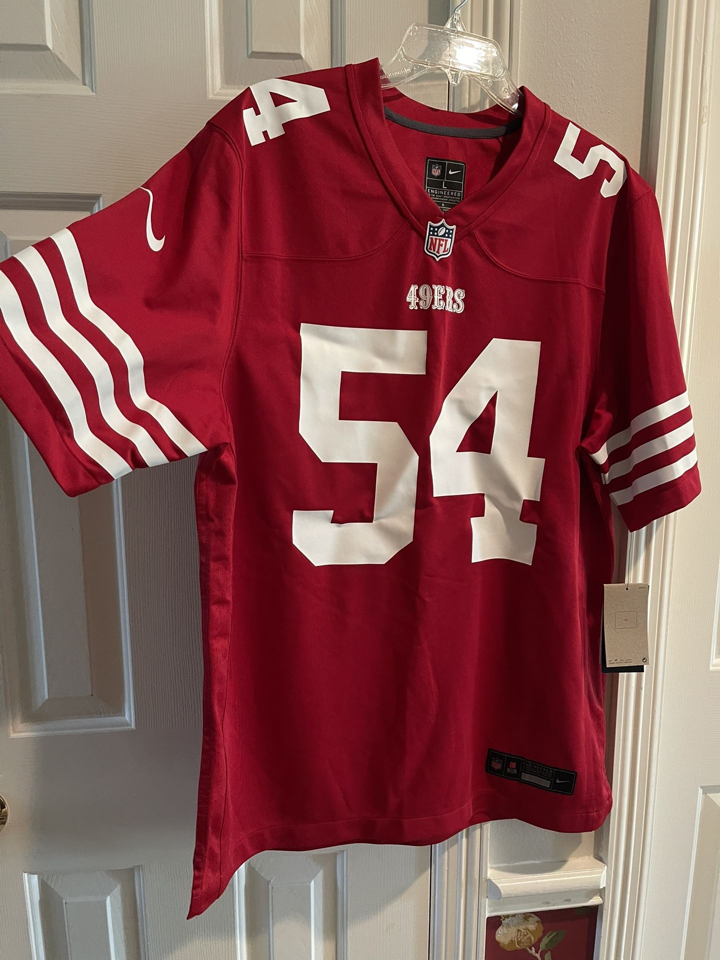 Autographed SFO 49ers #54 Fred Warner Nike Jersey Size L New
