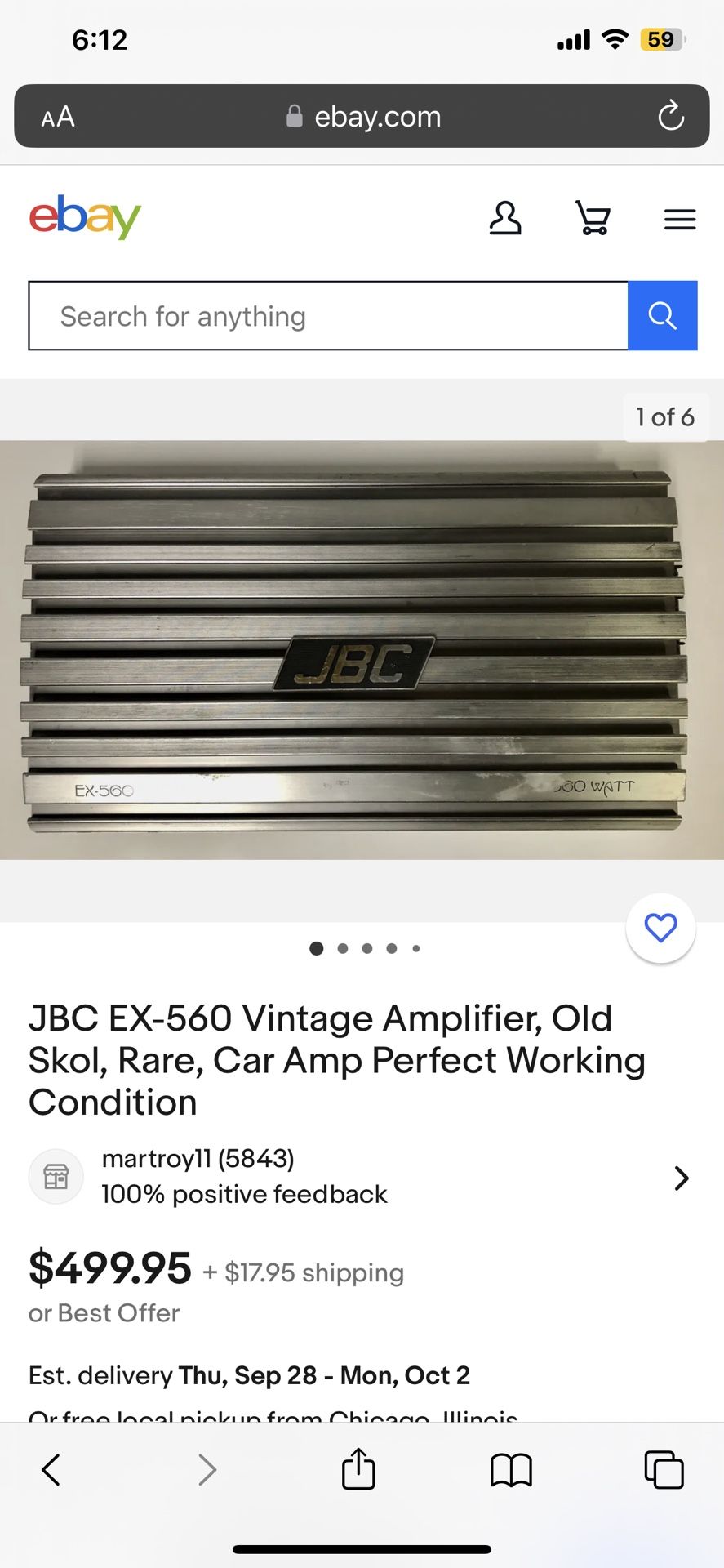 RARE - Vintage JBC ( Just Be Cool ) Car Speaker Amplifier for Sale 