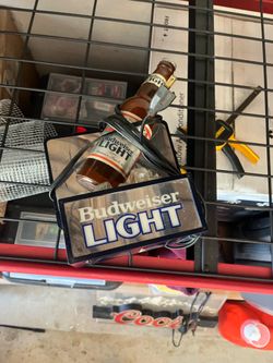 Vintage Budweiser Light bar sign