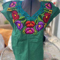 Mexican Embroidered Blouse