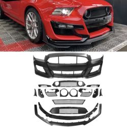 Fits 13-14 Ford Mustang Base & GT Front Bumper Cover GT500 Style