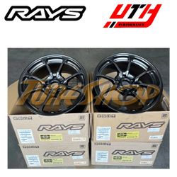 RAYS VOLK RACING NE24 18x9.5 5x114 +38 FOR WRX STI GR COROLLA WHEELS RIM BLACK METAL