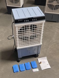 Swamp Cooler, 1800 CFM Evaporative Air Cooler with 5.2 Gal Water Tank, 110° Swing, 3 Speeds