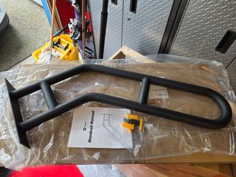 Set of 2x Black Metal Hand Rail, Safety Rail