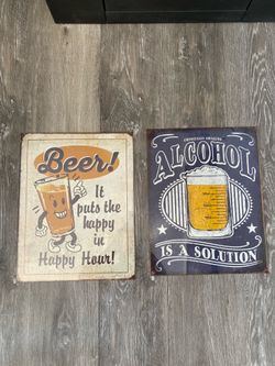 Drink Beer Alcohol Man Cave Bar Funny Tin Metal Sign Vintage Style