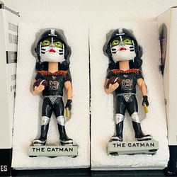 "LA KISS Catman Bobbleheads (2) – 2014 Inaugural Season w/ Boxes”