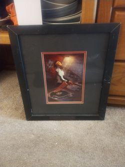 Justin Bua "The Dj"  Art Print In Frame