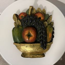 Wall Art  Stunning Fruit In Gilded Gold Bowl