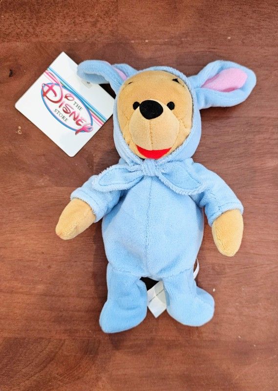Disney's Winnie THE POOH AS Easter Bunny 8" Plush, 1999 Disney Store Exclusive