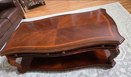 Solid wood coffee table