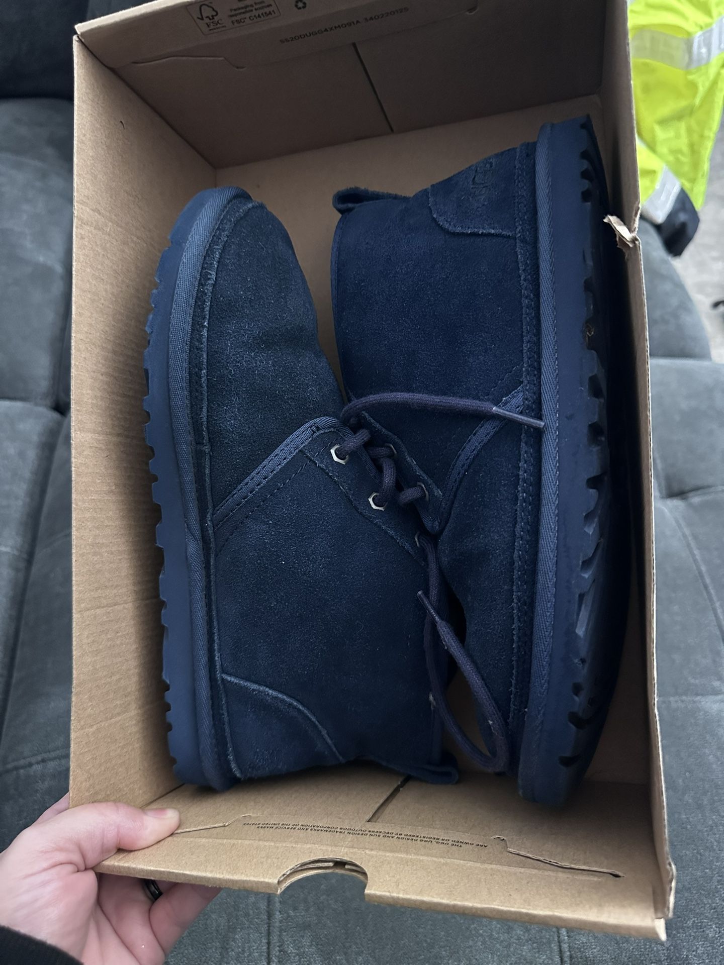 UGG Neumel Men’s Size 8 Navy Blue Boots Authentic