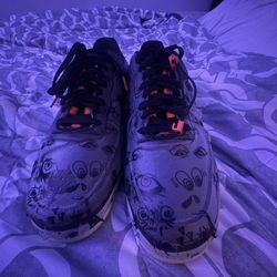 Nike Air Force One Low with costom Doodle/eyes design.