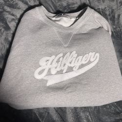 Tommy Hilfiger grey and white sweatshirt