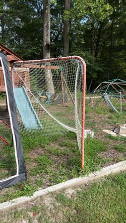 Lacrosse goal and rebound