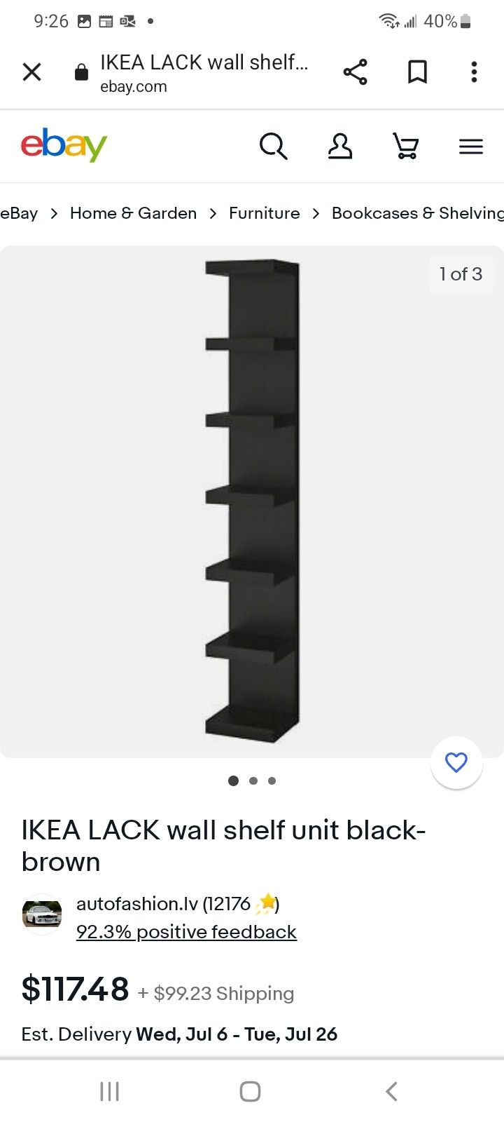 Ikea Lack Wall Shelf- Both Standing Or To-Wall