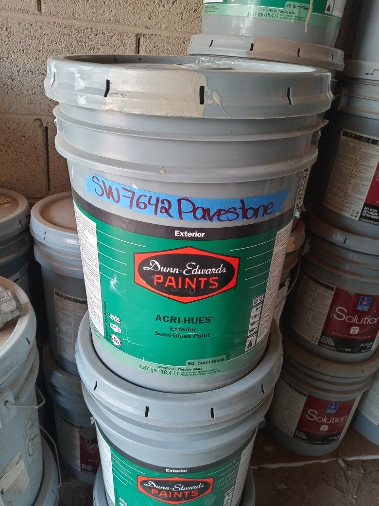 Sw 7642 Pavestone Exterior Semigloss. Dunn - Edwards Acri-Hues Exterior Semigloss. Paint