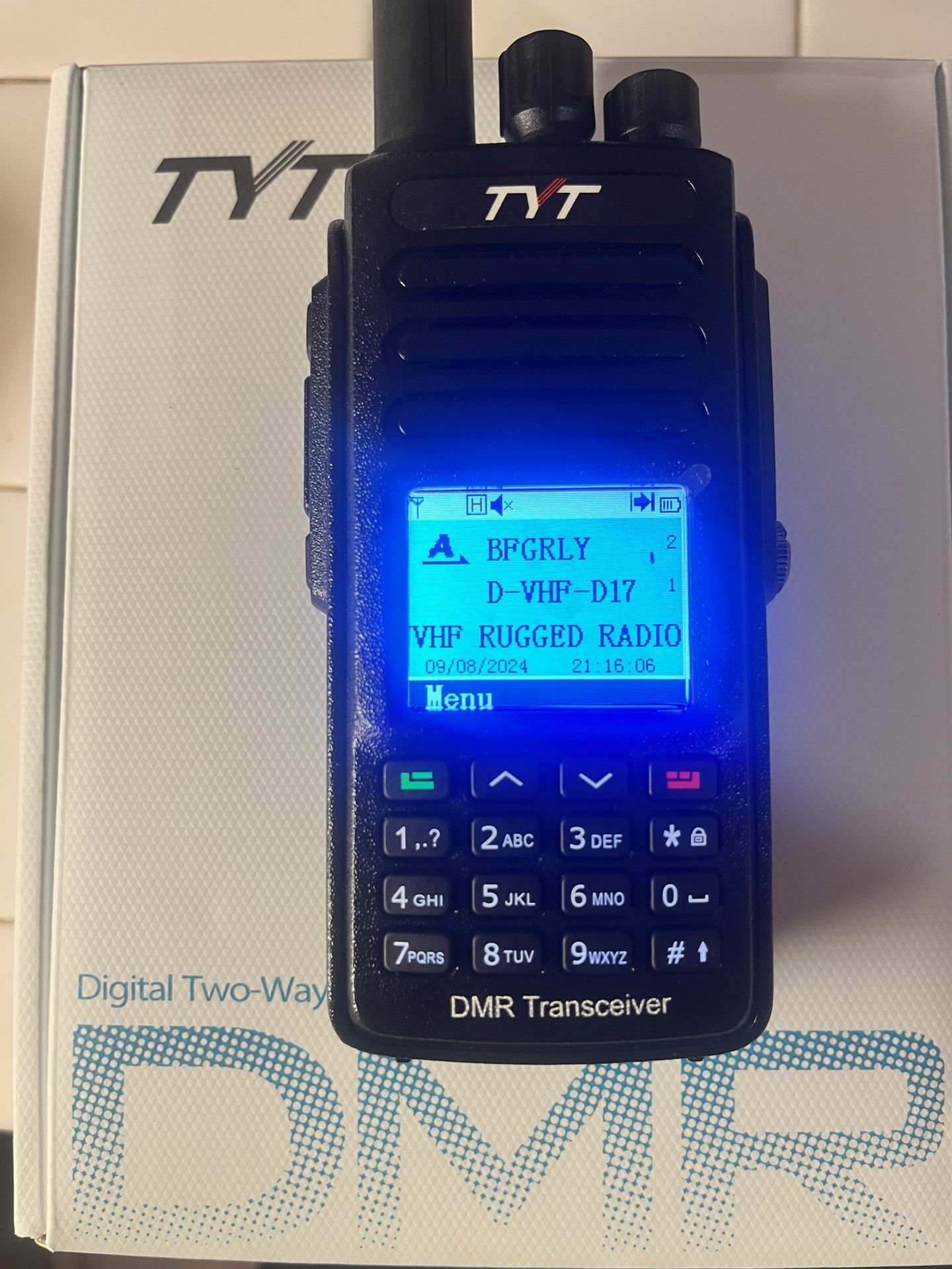 Rugged radio programmed Digital and Analog TYT MDUV390 Plus 