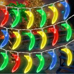 16 Ft Summer Tropical String Lights Banana 34 Fairy Lights Battery Operated for Tropical Pool Beach Party