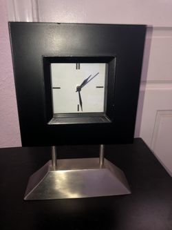 Square tabletop clock