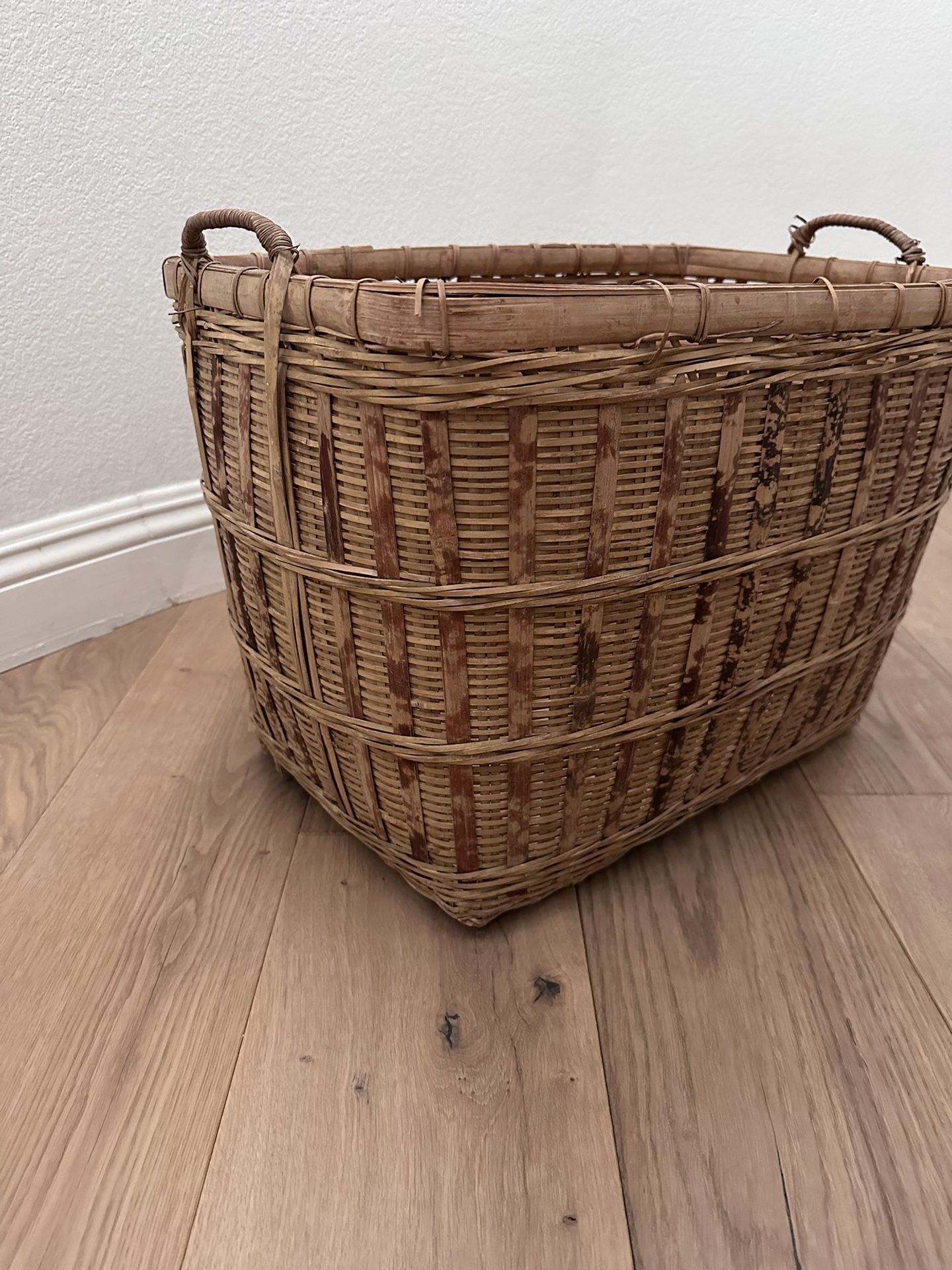 Large Vintage Basket 14 High 20 Long 15 Wide
