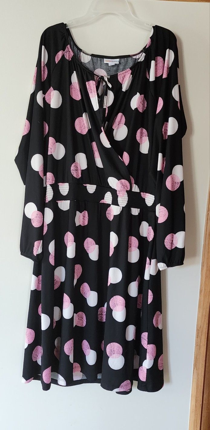 LULAROE LARGE BLACK & PINK DRESS