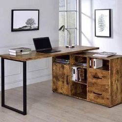 Brand New Desk With Storage And 360 Degree Swivel Desktop