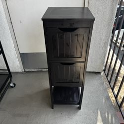 Tall Storage Cabinet With Drawers- Espresso Brown