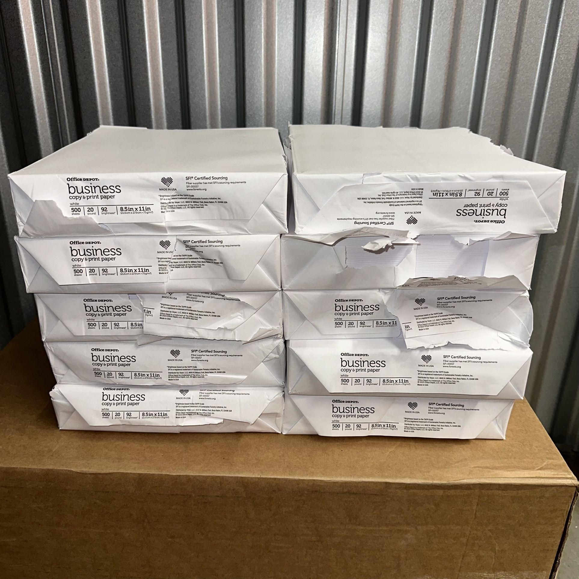 10 Reams Office Depot Business Copy & Print Paper 8.5βx11β (500 Sheets Each)