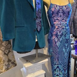 NEW YEARS GOWN & VELVET DINNER JACKET  See All Photos & Description