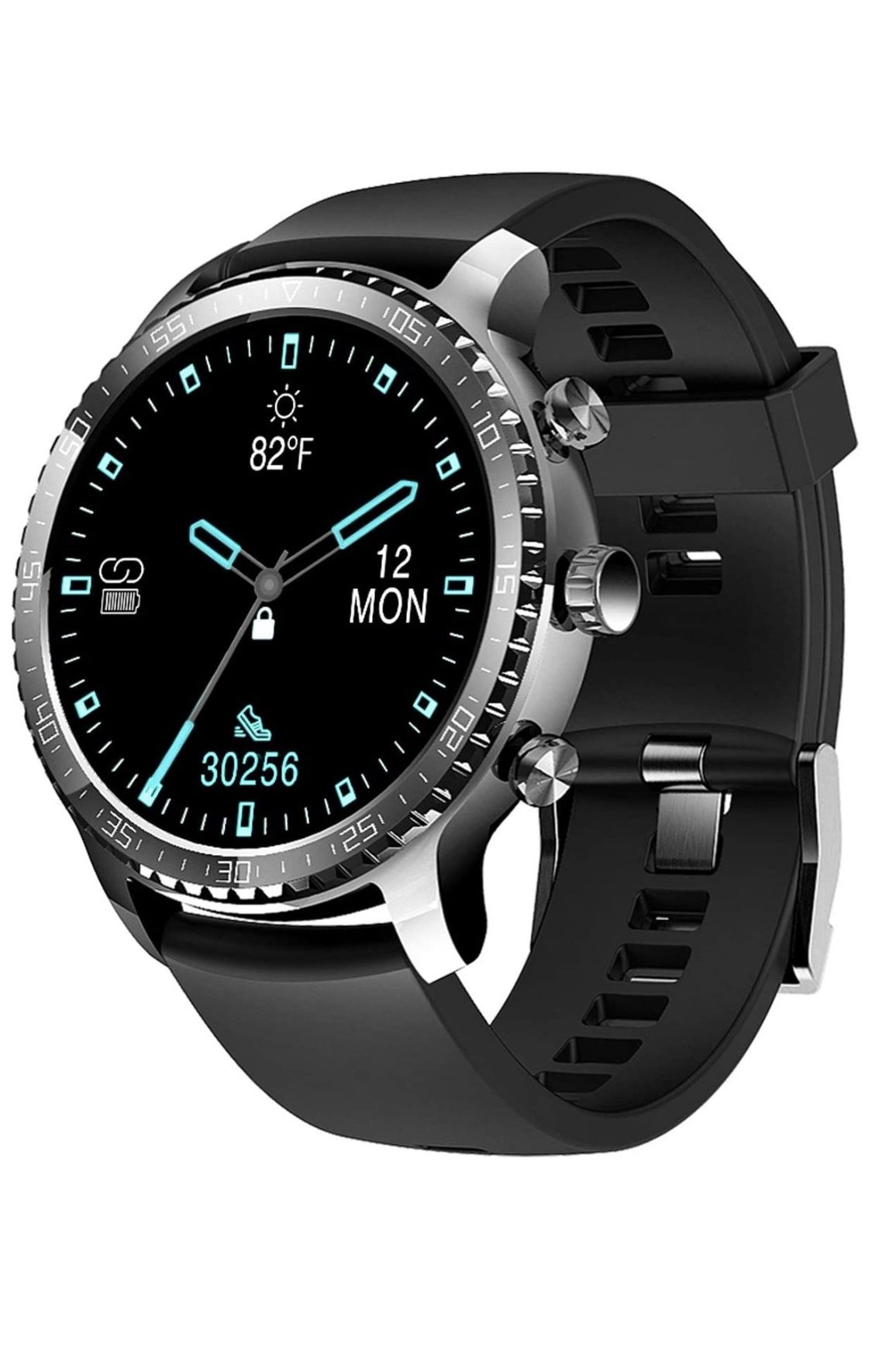 Tinwoo Smart Watch for Men, Support Wireless Charging, Bluetooth Fitness Tracker with Heart Rate Monitor, Smartwatch for Android Phones Compatible wit