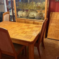 Dining Table And China Hutch