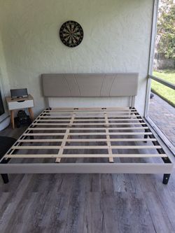 King size bed frame.
