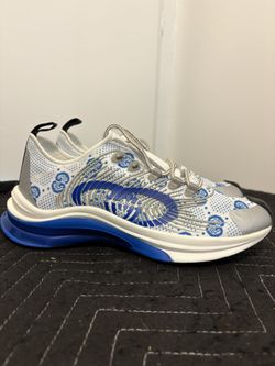 AUTHENTIC GUCCI RUN SNEAKER WHITE/BLUE 680900 GG 8.5 (US SZ 9.5)