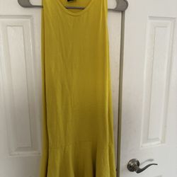 Yellow Calf-Length ZARA Dress