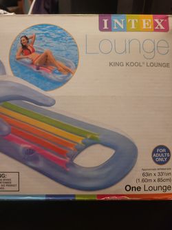 SUMMER-Time  SALE  Intex King Kool Lounge Inflatable Swimming Pool Lounger with Headrest