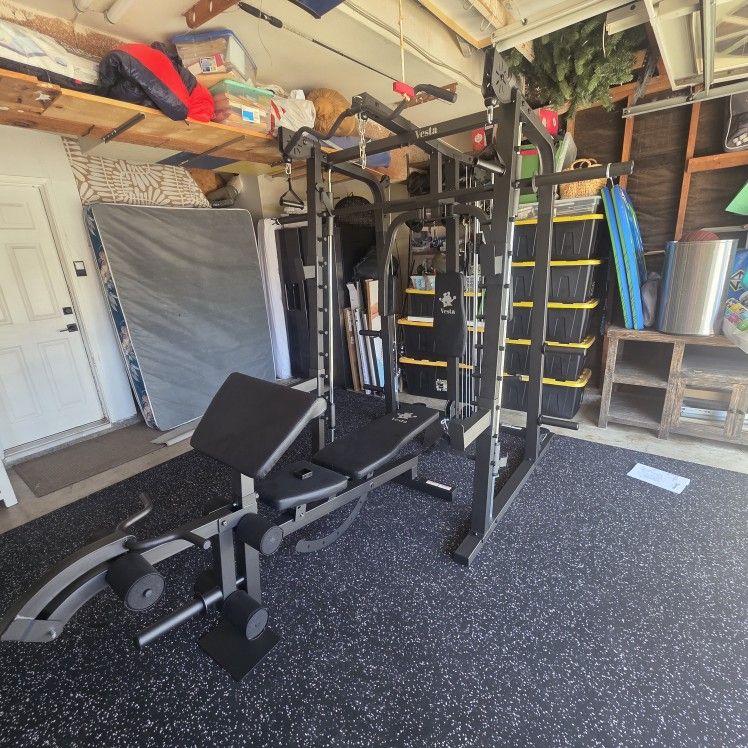 Smith Machine 2001 | Multi-Use Adj Bench | Gym Equipment | Fitness | Squat Rack | Excercise |🔴WEIGHTS AND BARBELL SOLD SEPARATELY 🔴 FREE DELIVERY 🚚