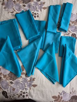 17 blue cloth NAPKINS