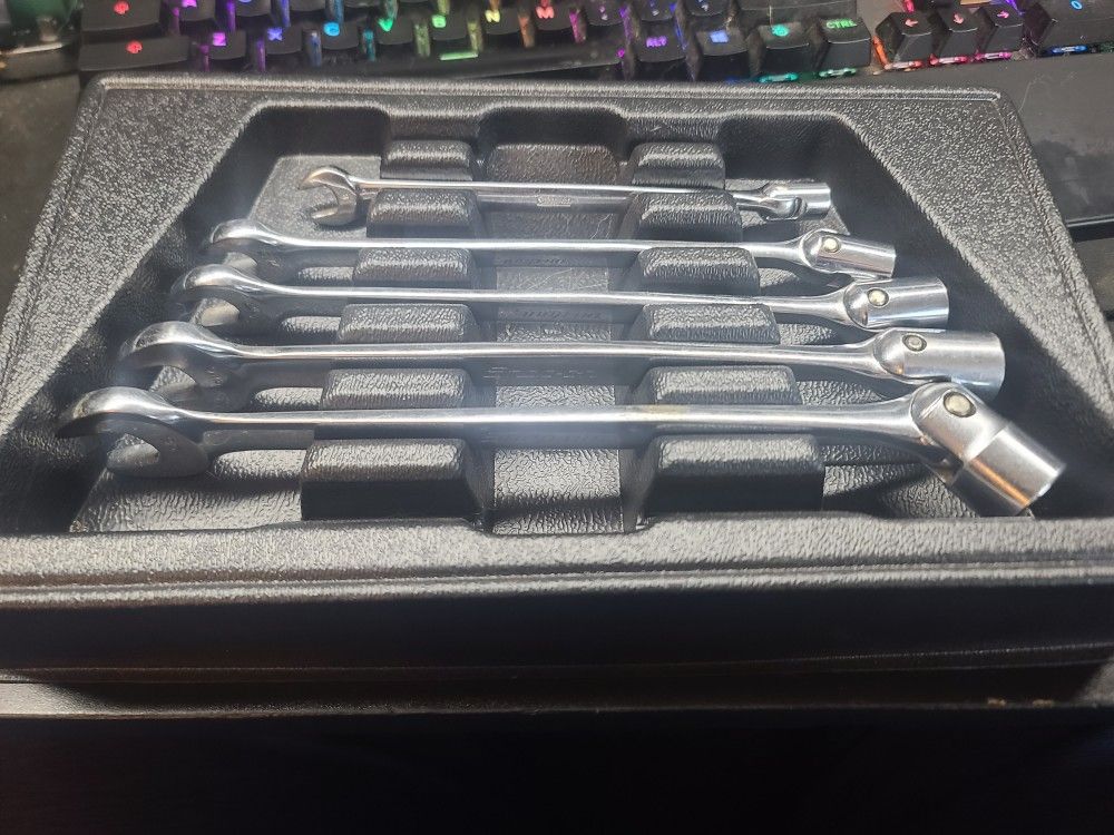 Snap On 5pc Flex Comination Wrench Set 4 SAE 1 Mm