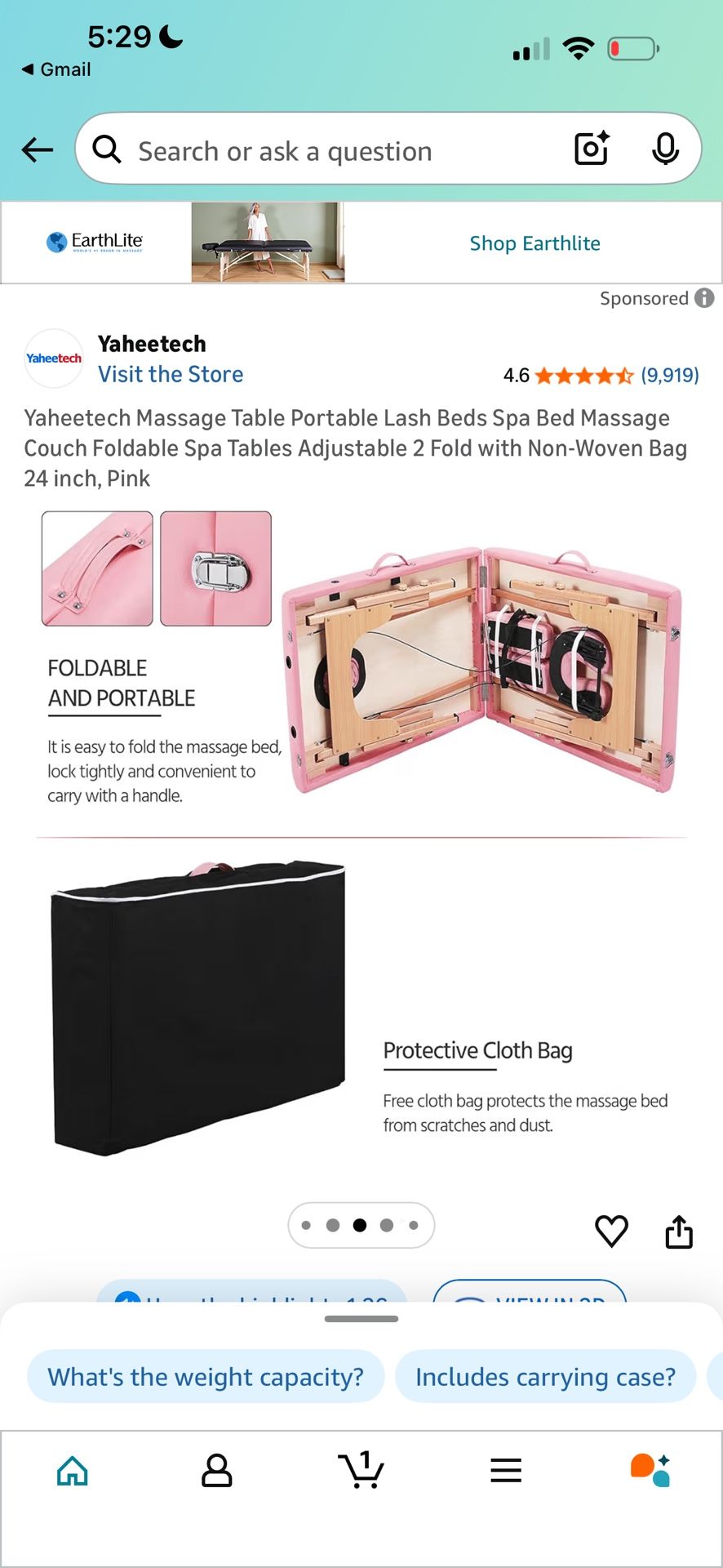 Massage/Esthetician Bed