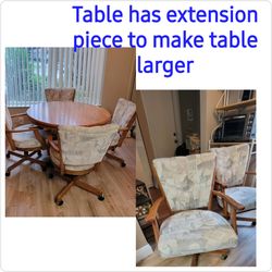 Dining room table and chairs