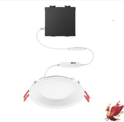 Commercial Electric 4 in. Premium Series Adjustable CCT 2-Level Lumen Select Dimmable Integrated LED Baffle Canless Recessed Light, White