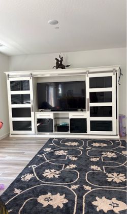 Large Modern Sliding Door Entertainment Center