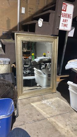 wall hanging mirror, silver frame Mirror 33/45 wall hanging mirror, silver frame