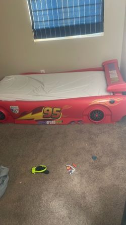 Lightning McQueen Kids Twin Car Bed Frame
