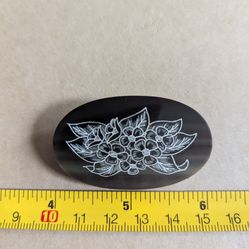 Carved bone brooch-vintage