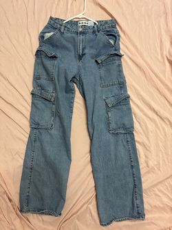 Blue Cargo Denim Jeans S.O.N.G Size 5/27